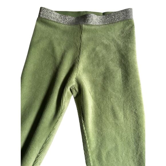 Epic Threads NWT 3T pull on mineral green ribbed velour leggings w/sparkle waist - Picture 12 of 13